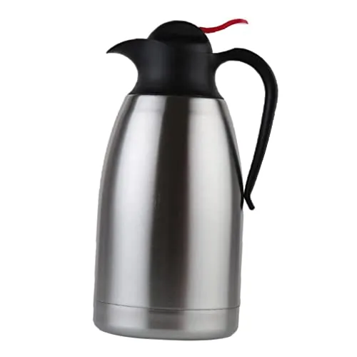 Insulation Thermal Coffee Carafe Home Water Bottle Pot Silver Vacuum 2L