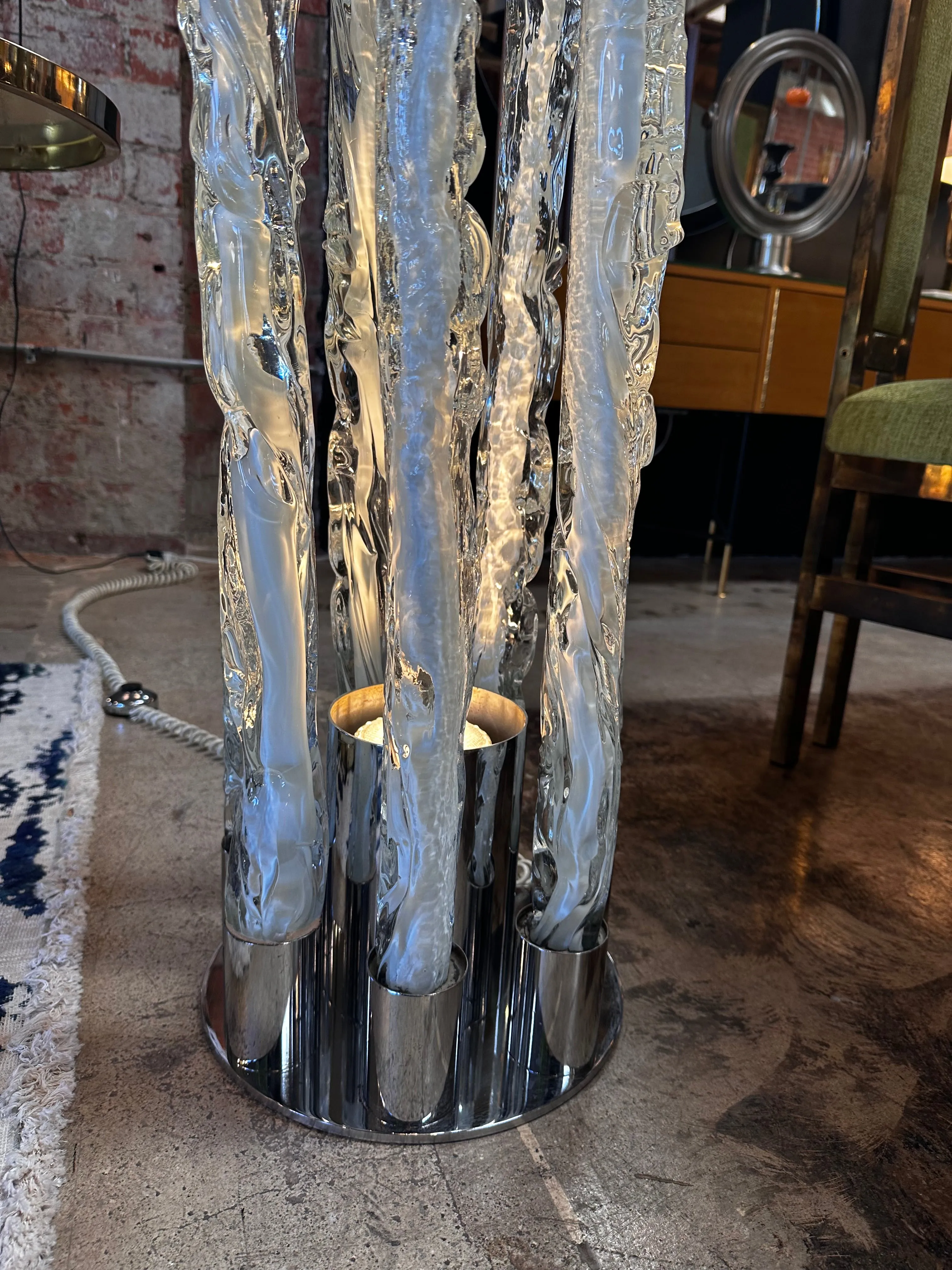 Italian Murano Glass Floor Lamp  by Ettore Fantasia Gino Poli for Sothis 1960s