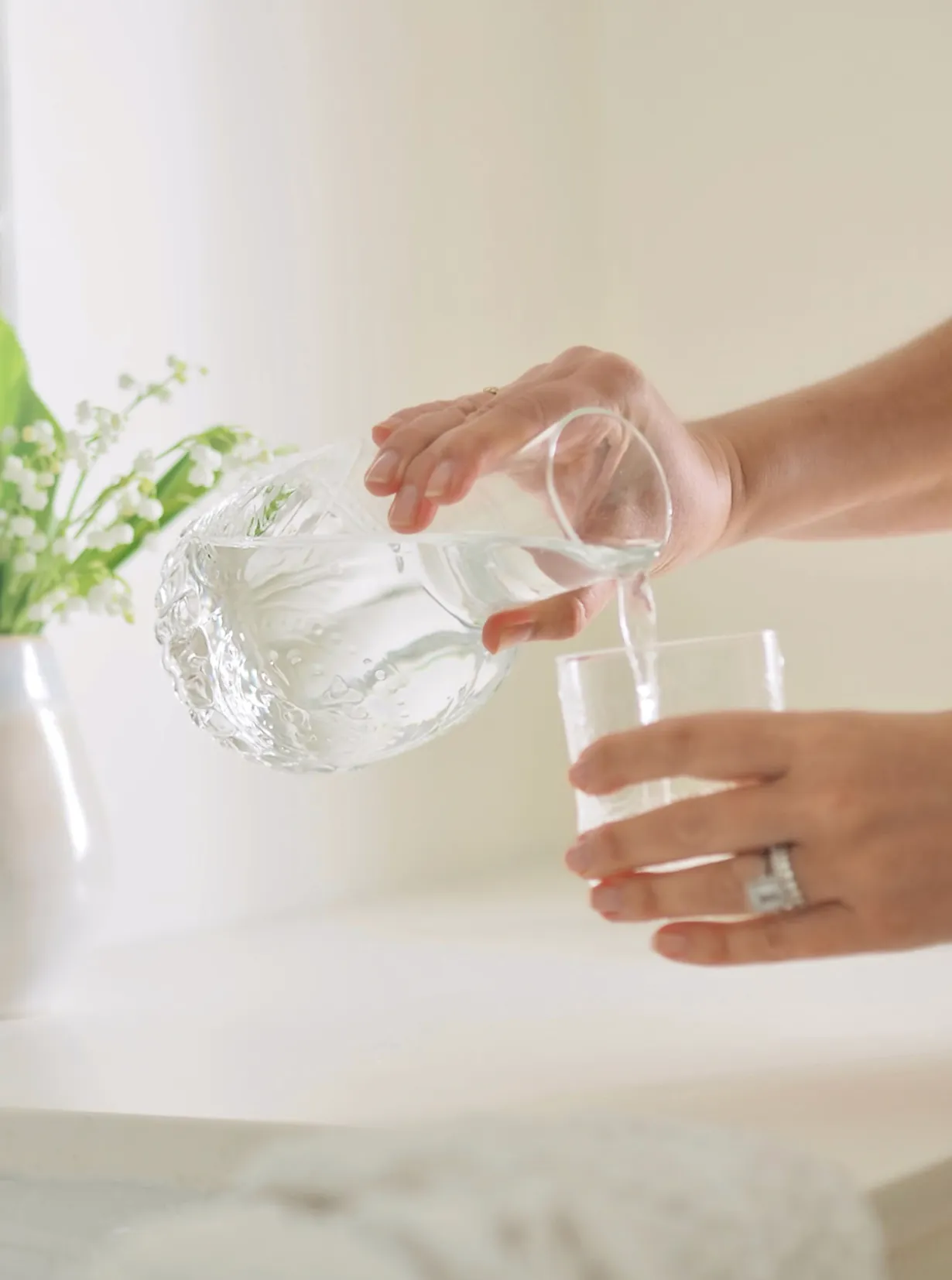 Julie Embossed Bedside Carafe