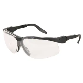 KD510AF MCR Safety Klondike KD5 Series Safety Glasses, Clear Lens, Black Frame