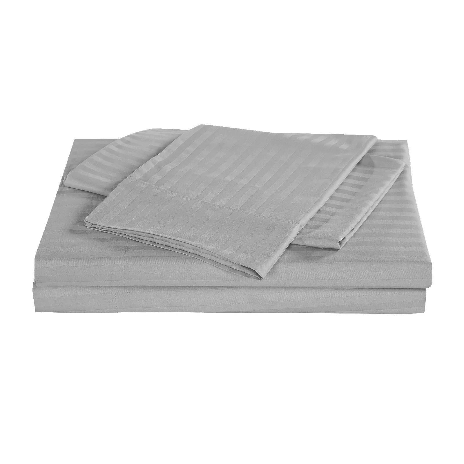 Kensington 1200 Thread Count 100% Egyptian Cotton Sheet Set Stripe Hotel Grade Double Silver