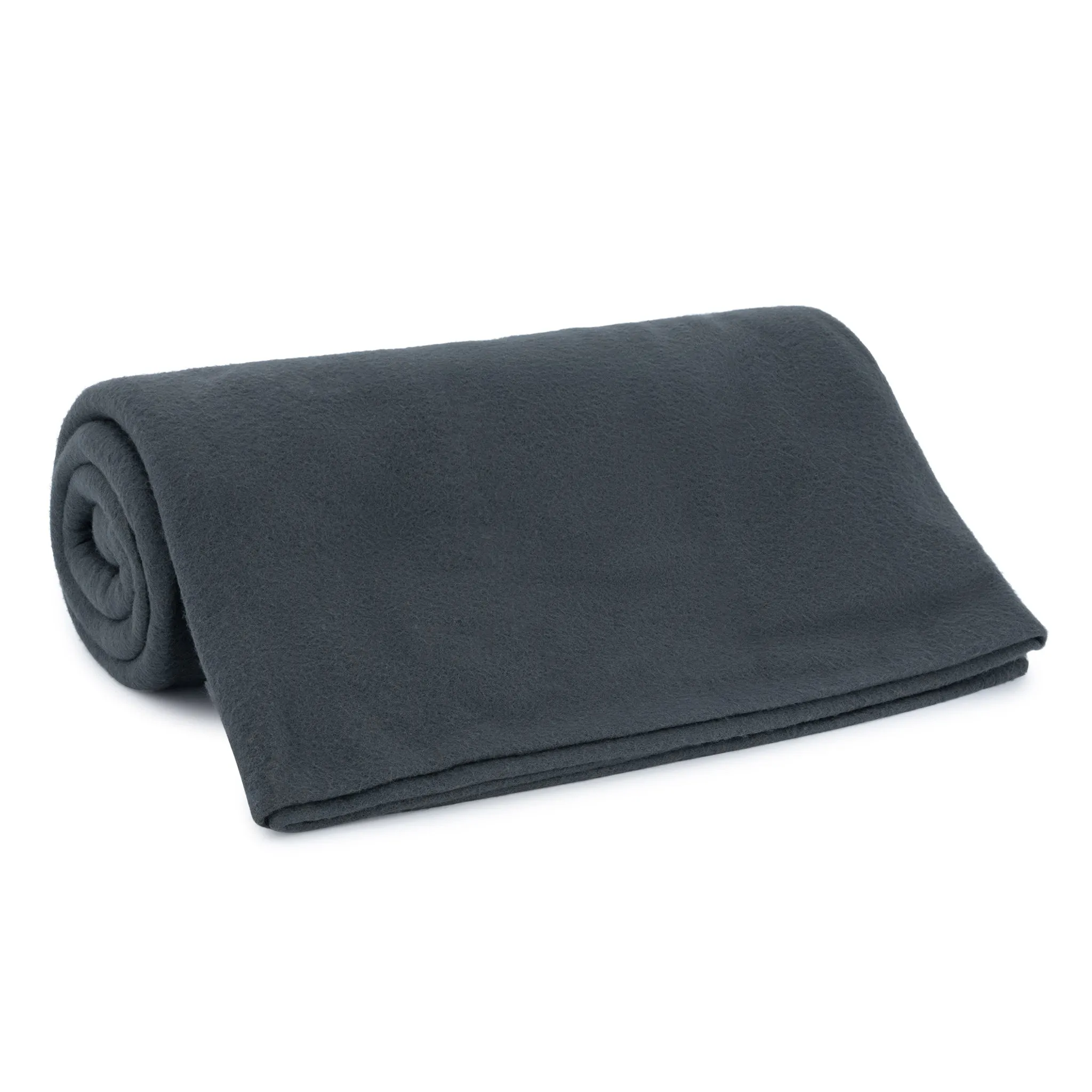 King Size Plain Fleece Blanket - 150 x 200cm - Dark Grey