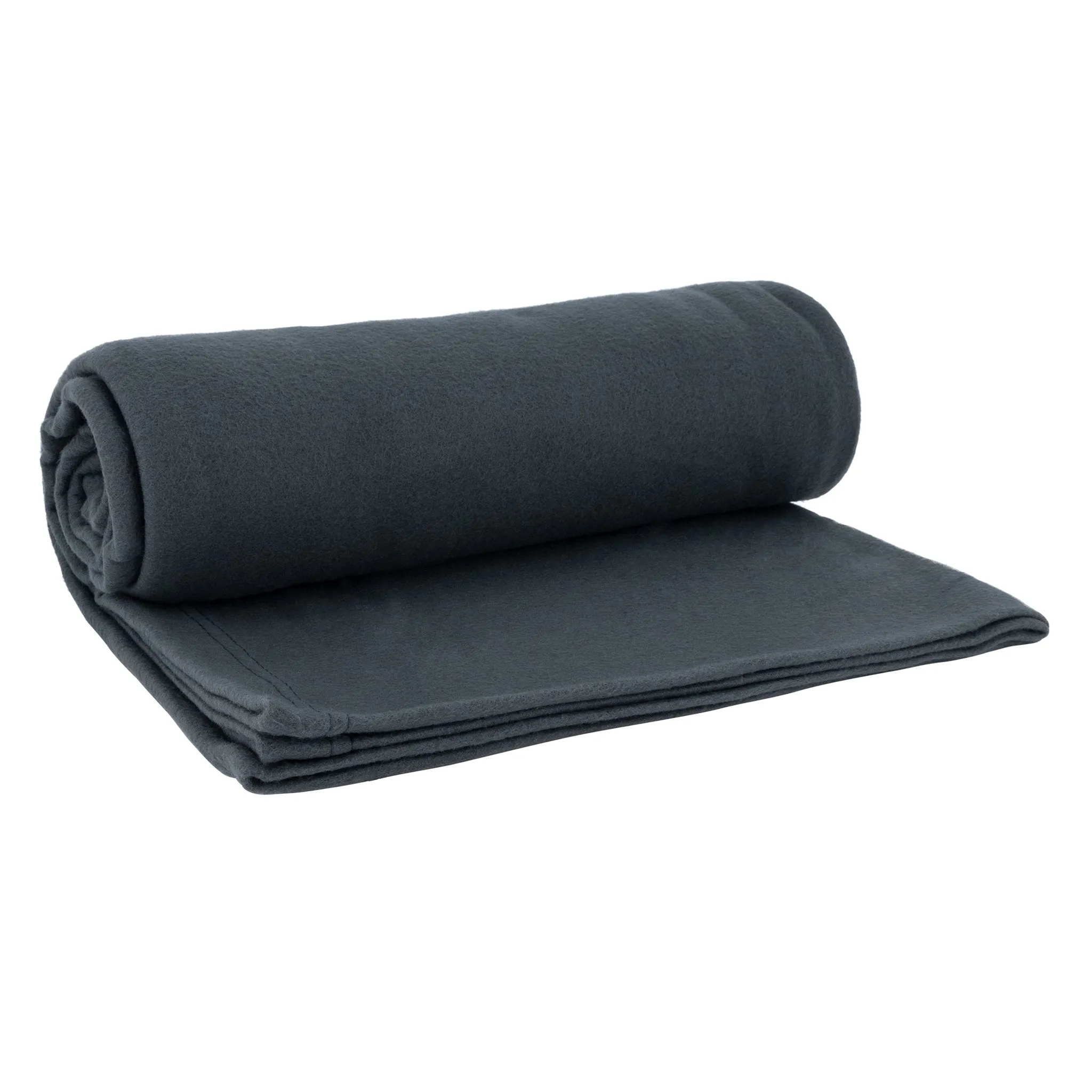 King Size Plain Fleece Blanket - 150 x 200cm - Dark Grey