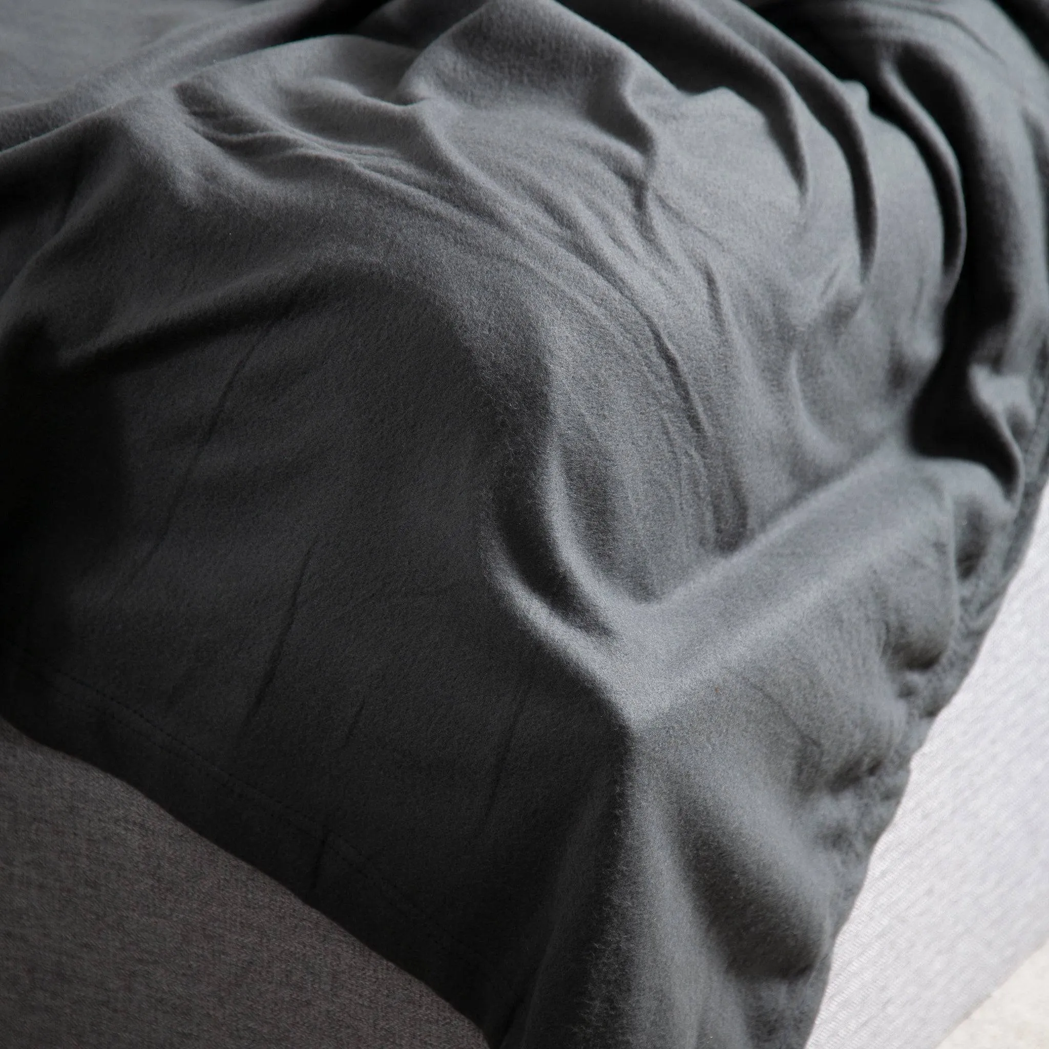 King Size Plain Fleece Blanket - 150 x 200cm - Dark Grey