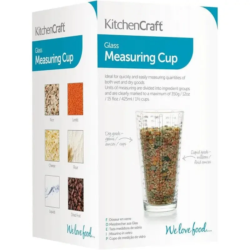 Kitchencraft 425ml Glass Measuring Cup