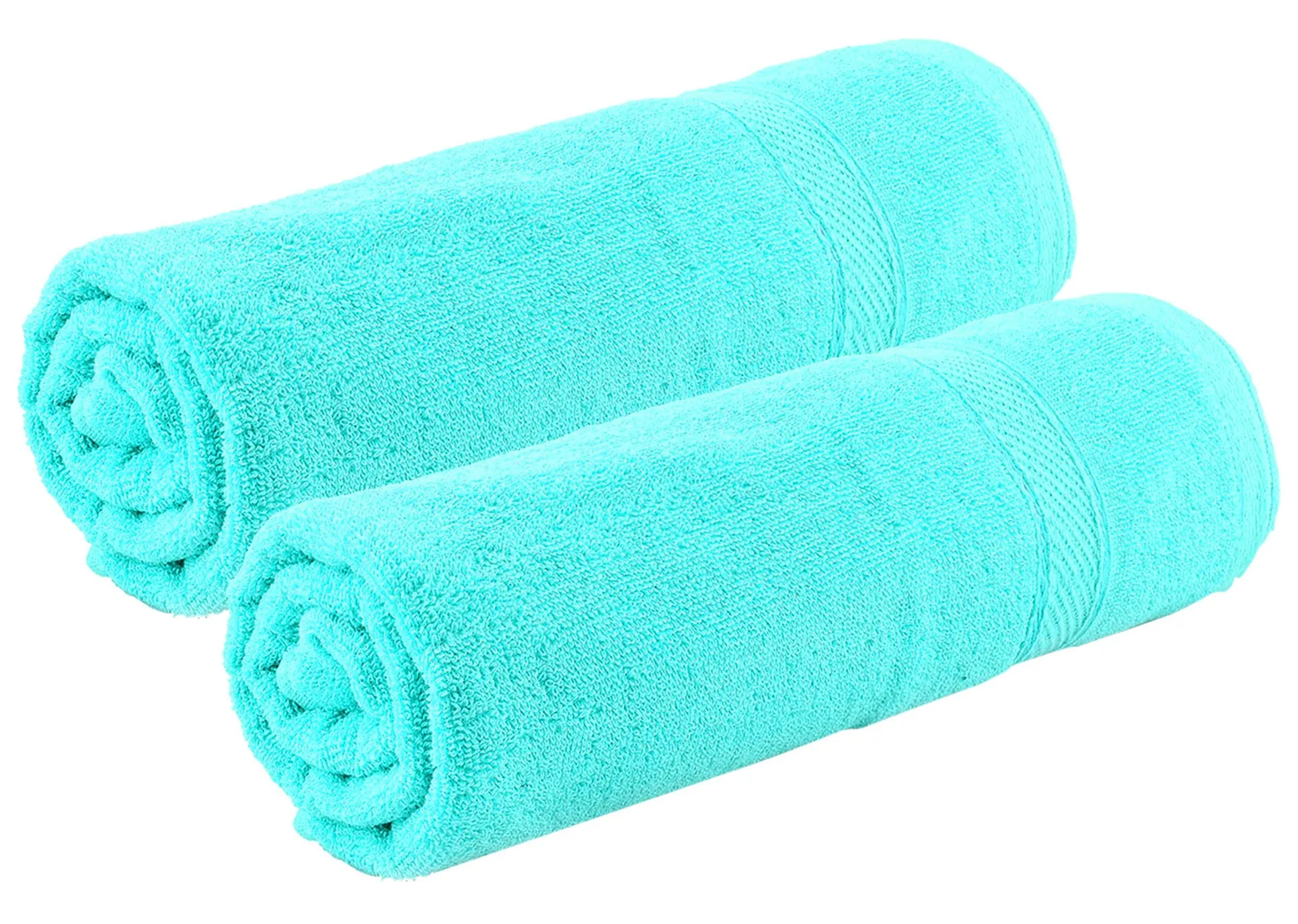 Kuber Industries Cotton Bath Towel 500 GSM (2 Pieces, Sea Green)