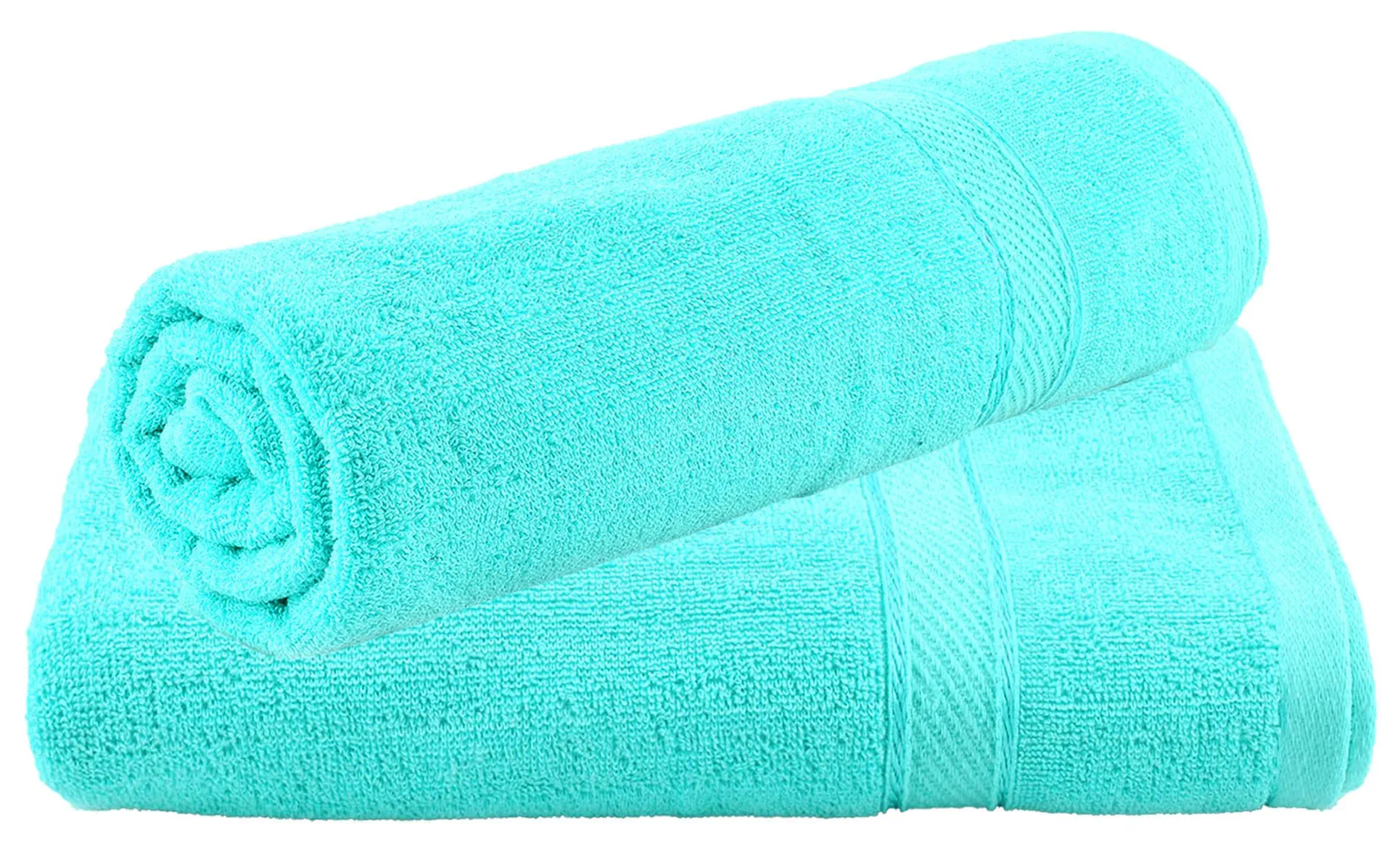 Kuber Industries Cotton Bath Towel 500 GSM (2 Pieces, Sea Green)