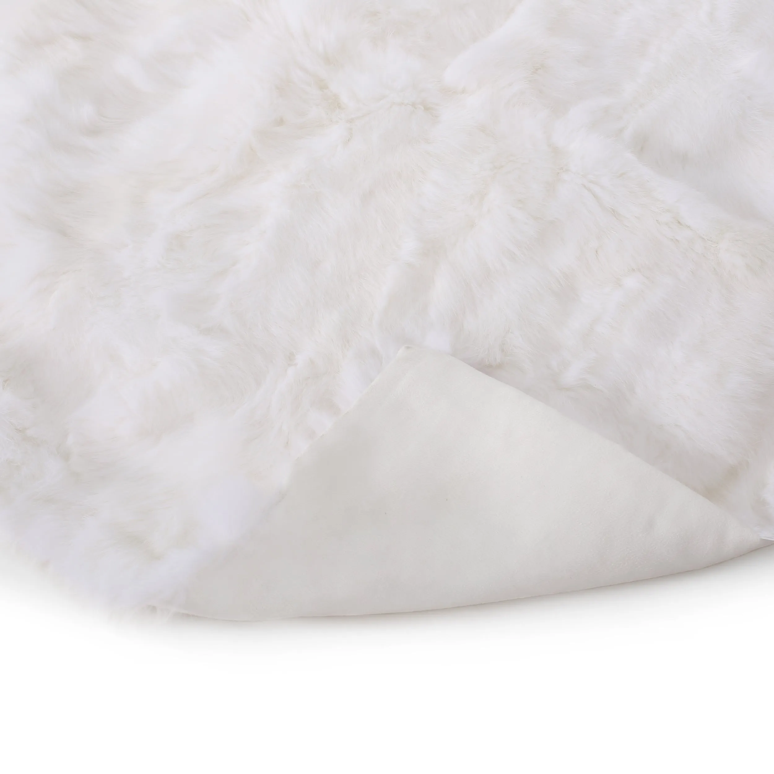 Lauren Glam Fur Throw Blanket