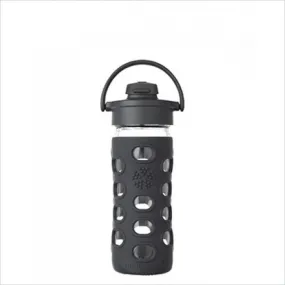 Lifefactory 12oz Flip Cap Glass Bottle in Black