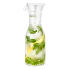 Lillian Tablesettings Plastic Acrylic Carafe with Lid-40 oz. | Clear | 1 Pc Party Drinkware, 40 oz, 0