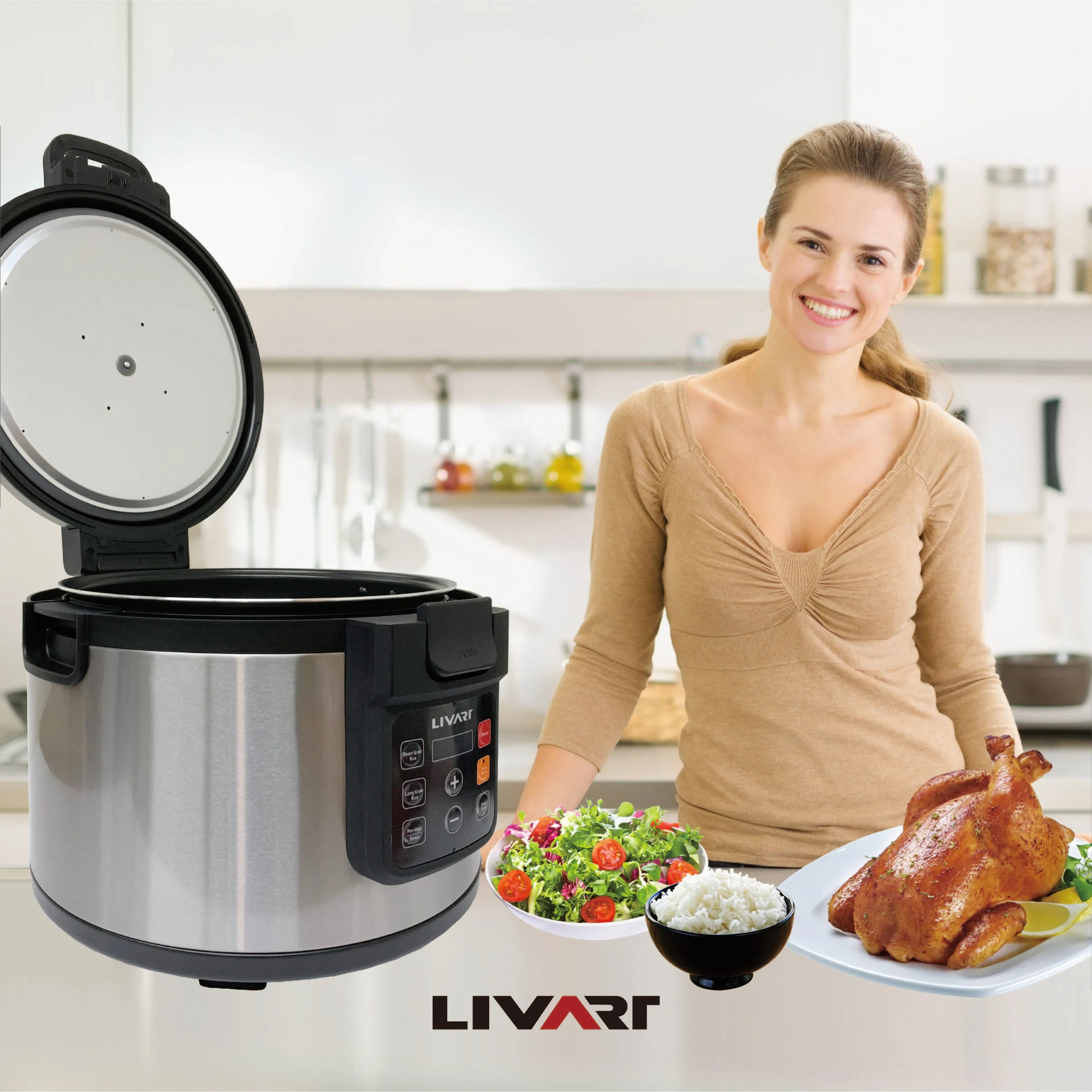 Livart Commercial 45 Cup Rice Cooker