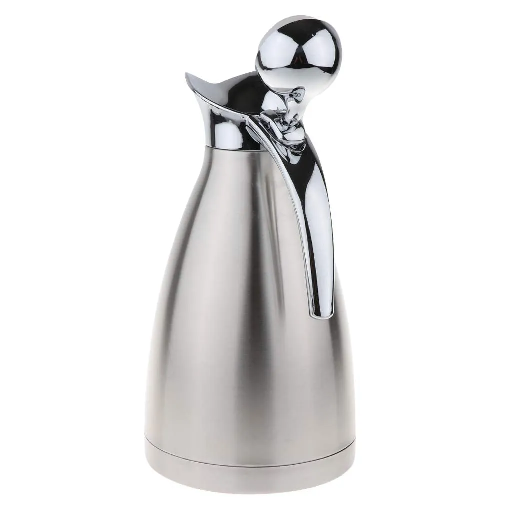 Losa Stainless Steel Thermal Coffee Carafe Double Walled Vacuum Bottle Silvery