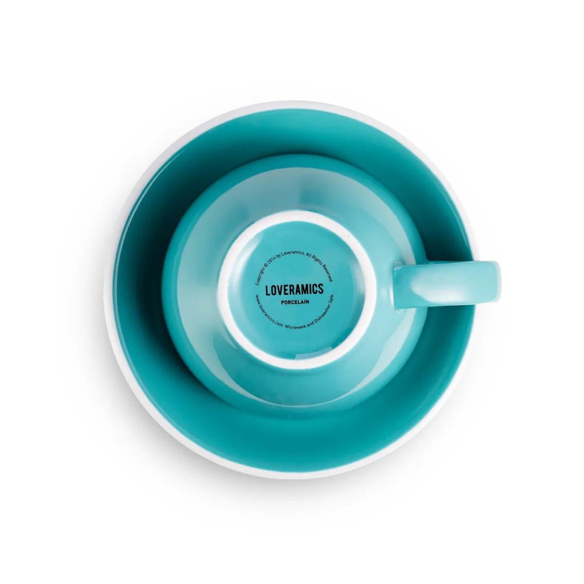 Loveramics Egg Style Cappuccino Cup & Saucer - Teal (6.7oz/200ml)