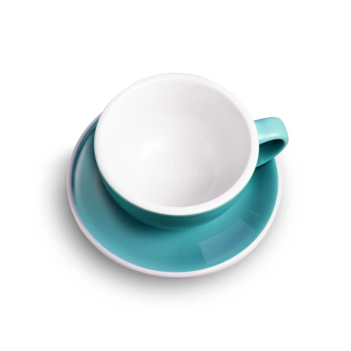 Loveramics Egg Style Cappuccino Cup & Saucer - Teal (6.7oz/200ml)