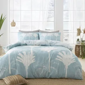 Lush Palms Green Printed Duvet Set