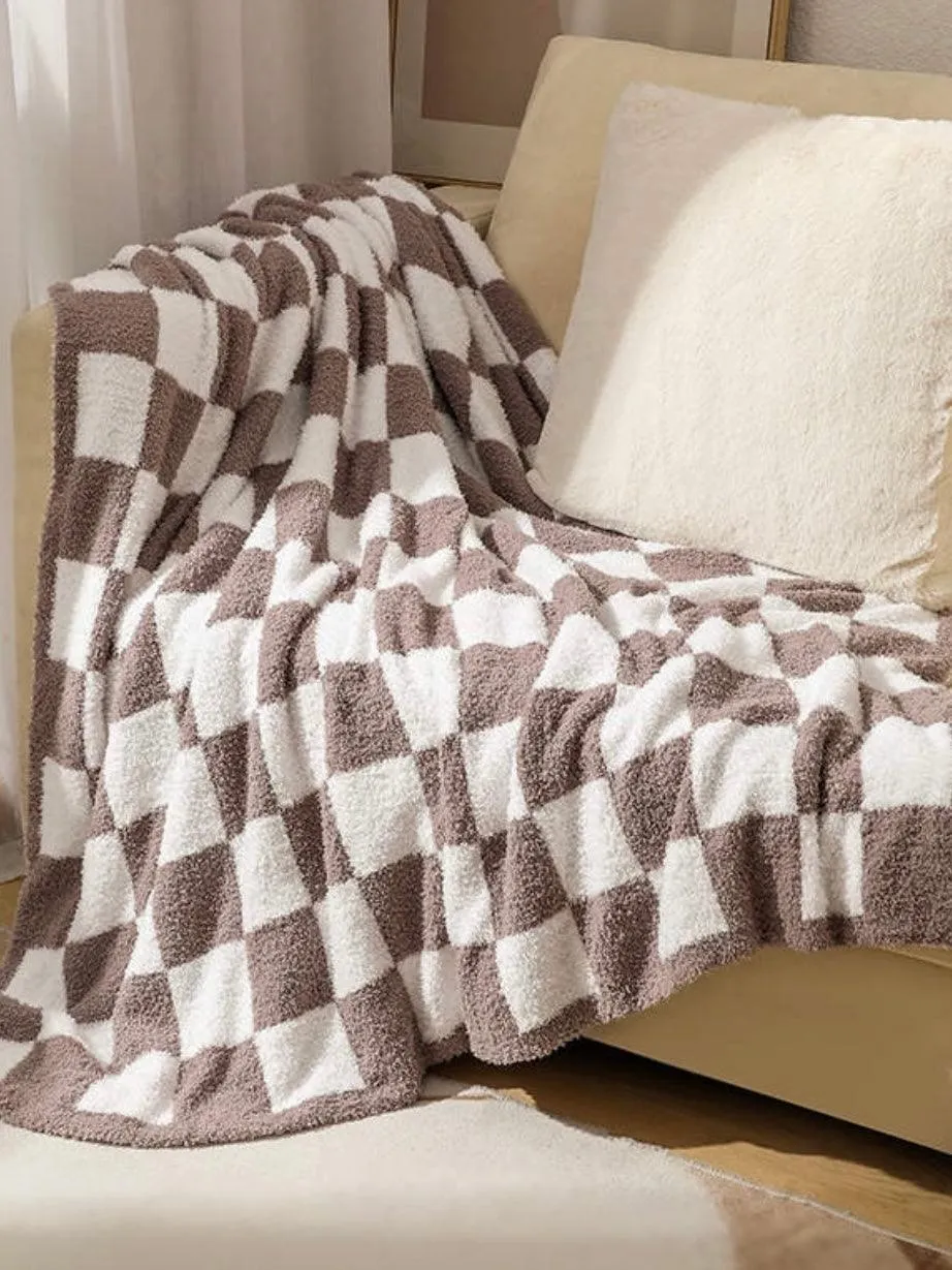 Luxe Checkerboard Throw Blanket