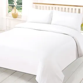 Luxury 100% Cotton Sateen White Duvet Cover Sets 200 Thread Count