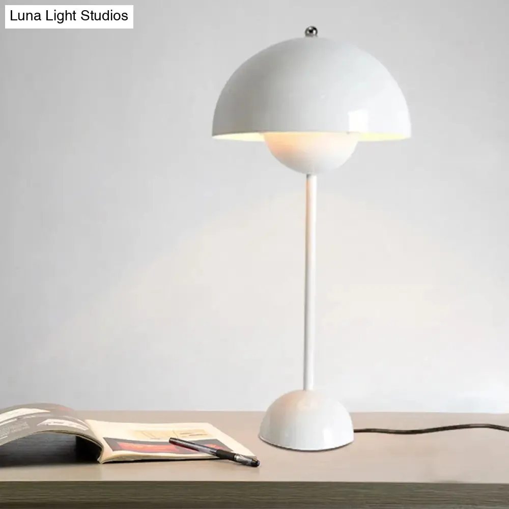 Macaroon Finish Table Lamp with Dome Shade, Ideal for Study Room or Reading Nook