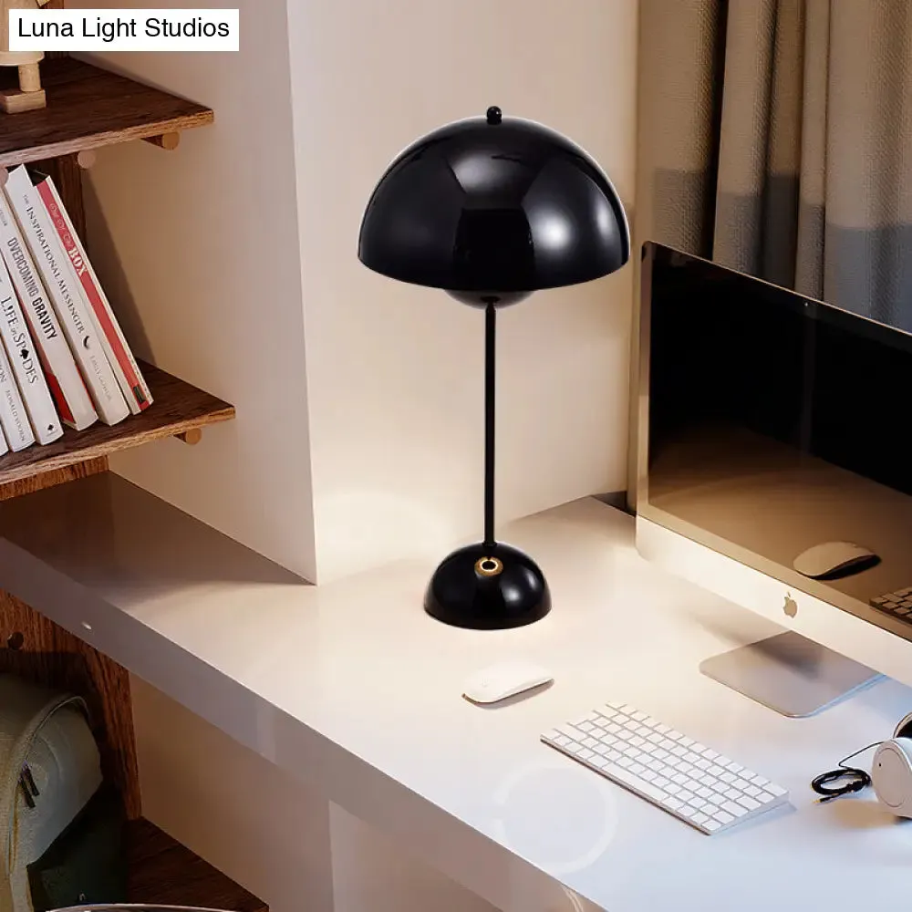 Macaroon Finish Table Lamp with Dome Shade, Ideal for Study Room or Reading Nook