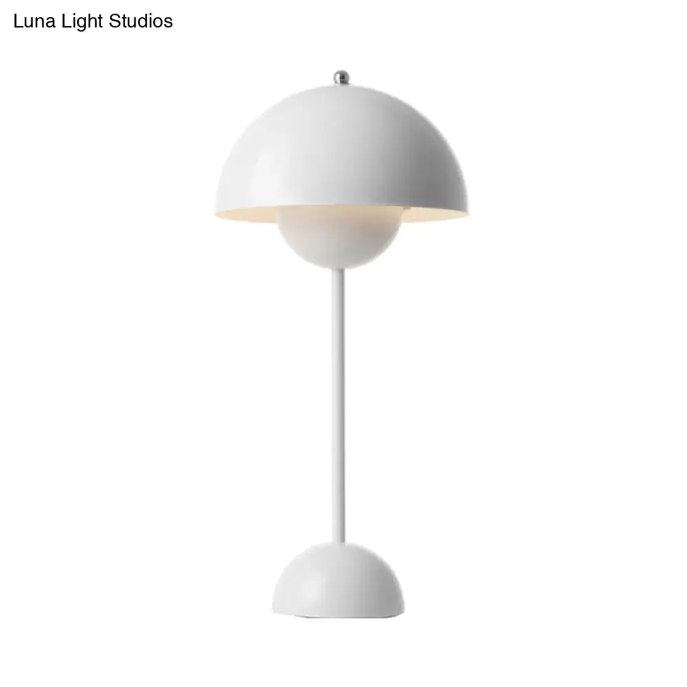 Macaroon Finish Table Lamp with Dome Shade, Ideal for Study Room or Reading Nook