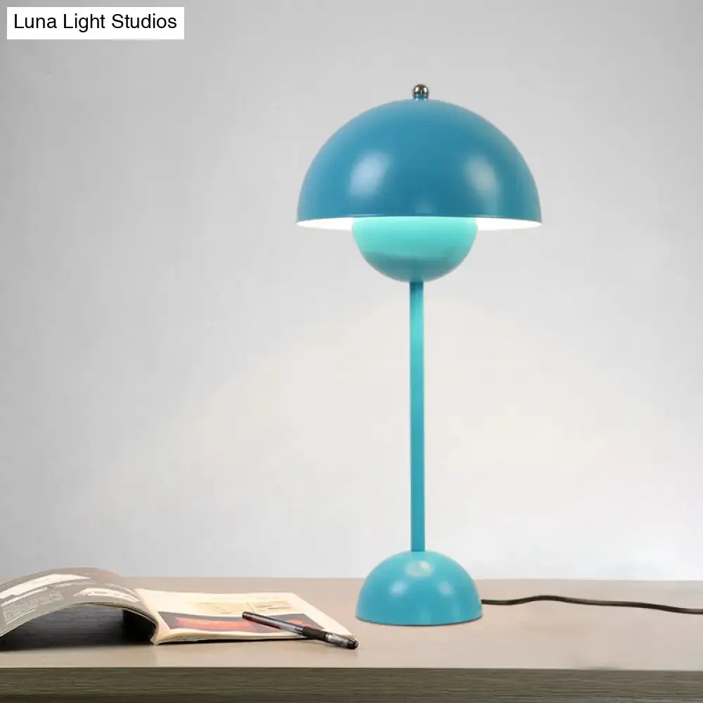 Macaroon Finish Table Lamp with Dome Shade, Ideal for Study Room or Reading Nook