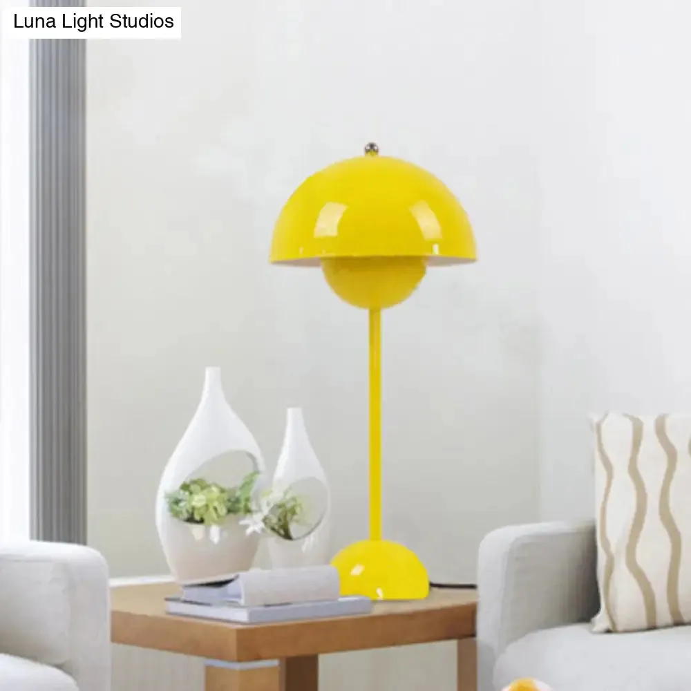 Macaroon Finish Table Lamp with Dome Shade, Ideal for Study Room or Reading Nook