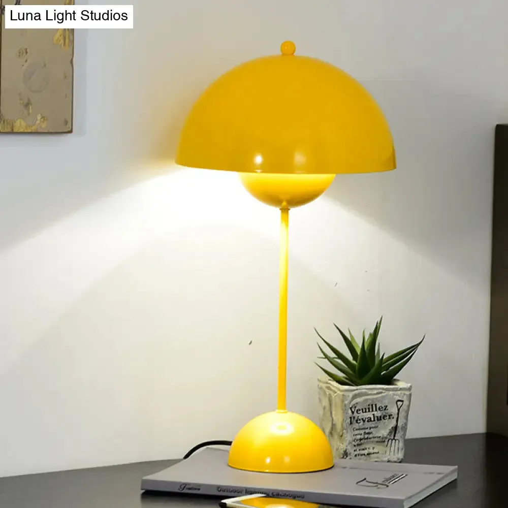 Macaroon Finish Table Lamp with Dome Shade, Ideal for Study Room or Reading Nook