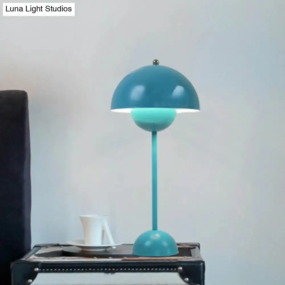 Macaroon Finish Table Lamp with Dome Shade, Ideal for Study Room or Reading Nook