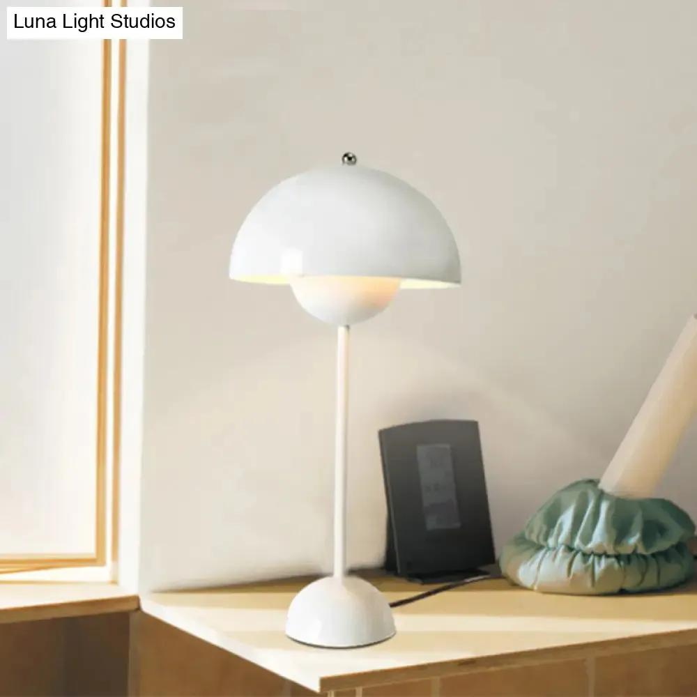 Macaroon Finish Table Lamp with Dome Shade, Ideal for Study Room or Reading Nook