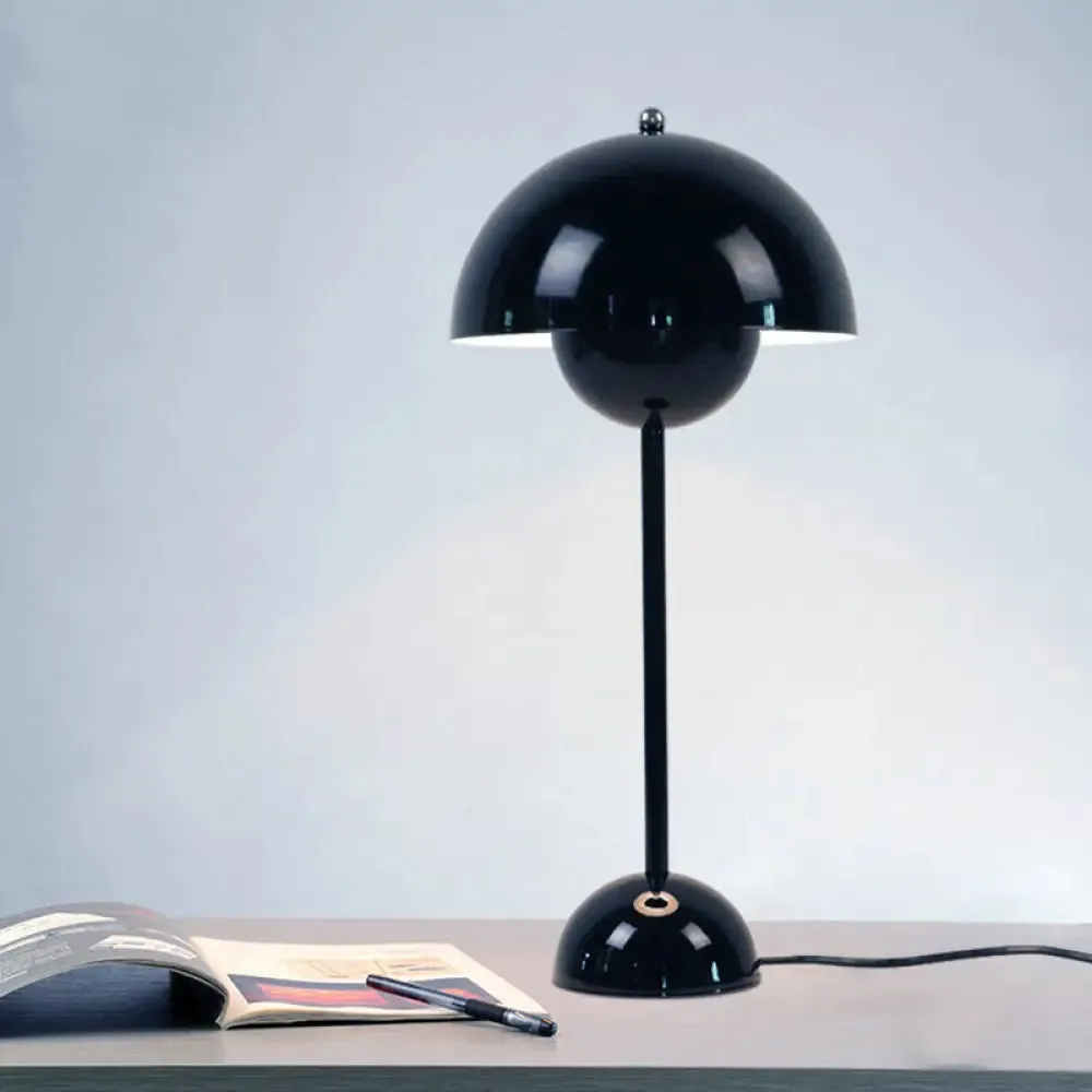 Macaroon Finish Table Lamp with Dome Shade, Ideal for Study Room or Reading Nook