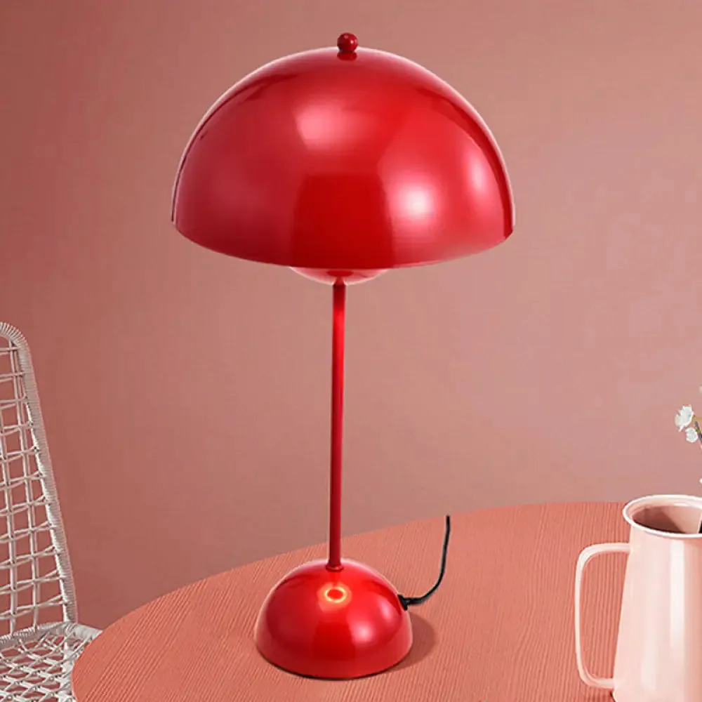 Macaroon Finish Table Lamp with Dome Shade, Ideal for Study Room or Reading Nook