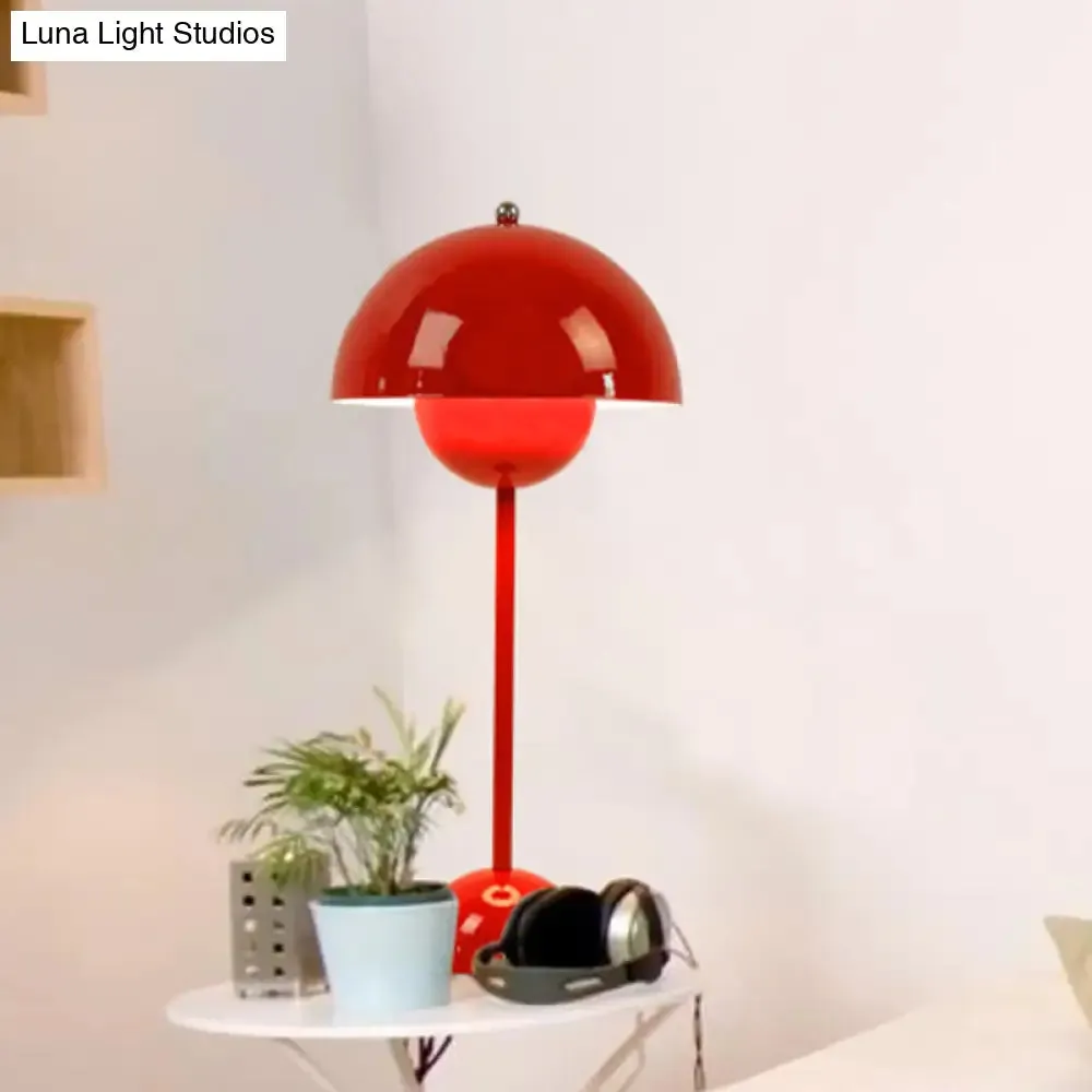 Macaroon Finish Table Lamp with Dome Shade, Ideal for Study Room or Reading Nook