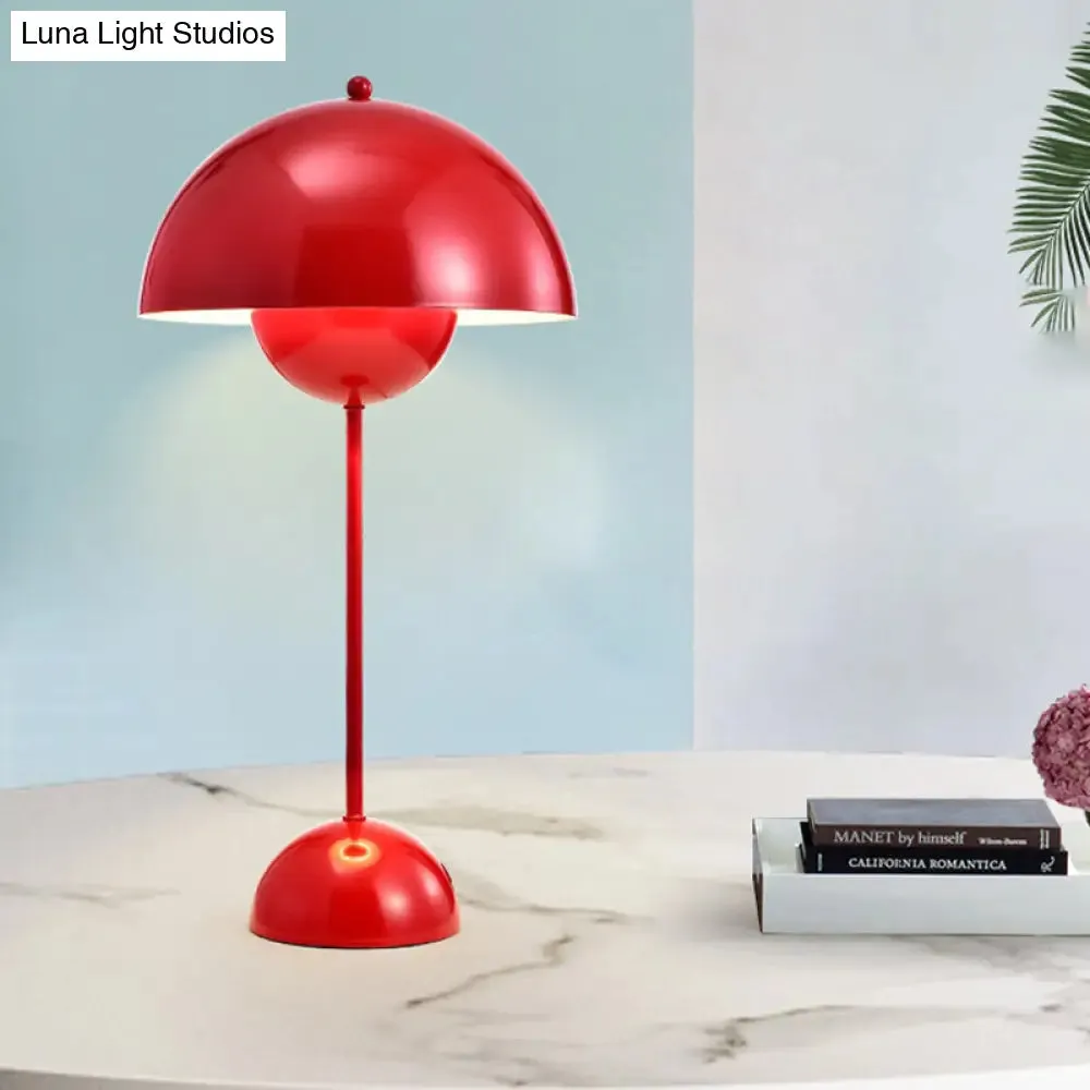 Macaroon Finish Table Lamp with Dome Shade, Ideal for Study Room or Reading Nook