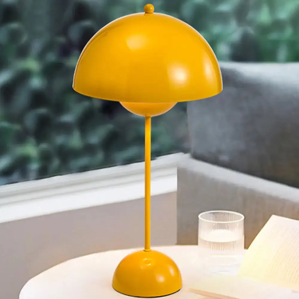 Macaroon Finish Table Lamp with Dome Shade, Ideal for Study Room or Reading Nook