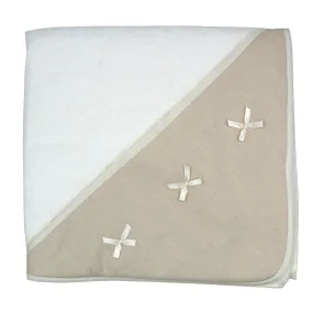 Maiorista 100% Cotton Made in Portugal Beige Baby Bath Towel