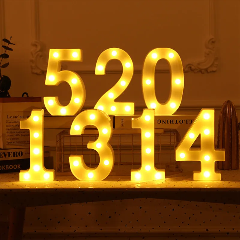 Marquee Number Lights Sign Decorative Led Light Up Number Letters