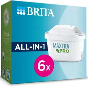 MAXTRA PRO All-in-1 Water Filter Cartridge 6 Pack (New) - Original  Refill reducing impurities, Chlorine, PFAS, pesticides and limescale for tap Water with Better Taste