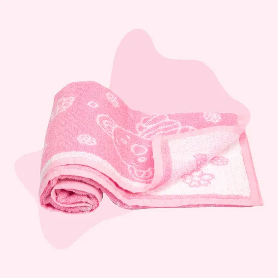 Mee Mee Soft Absorbent Bamboo Cotton Baby Towel | Reversible Baby Towel With Quick Absorb (Pink)