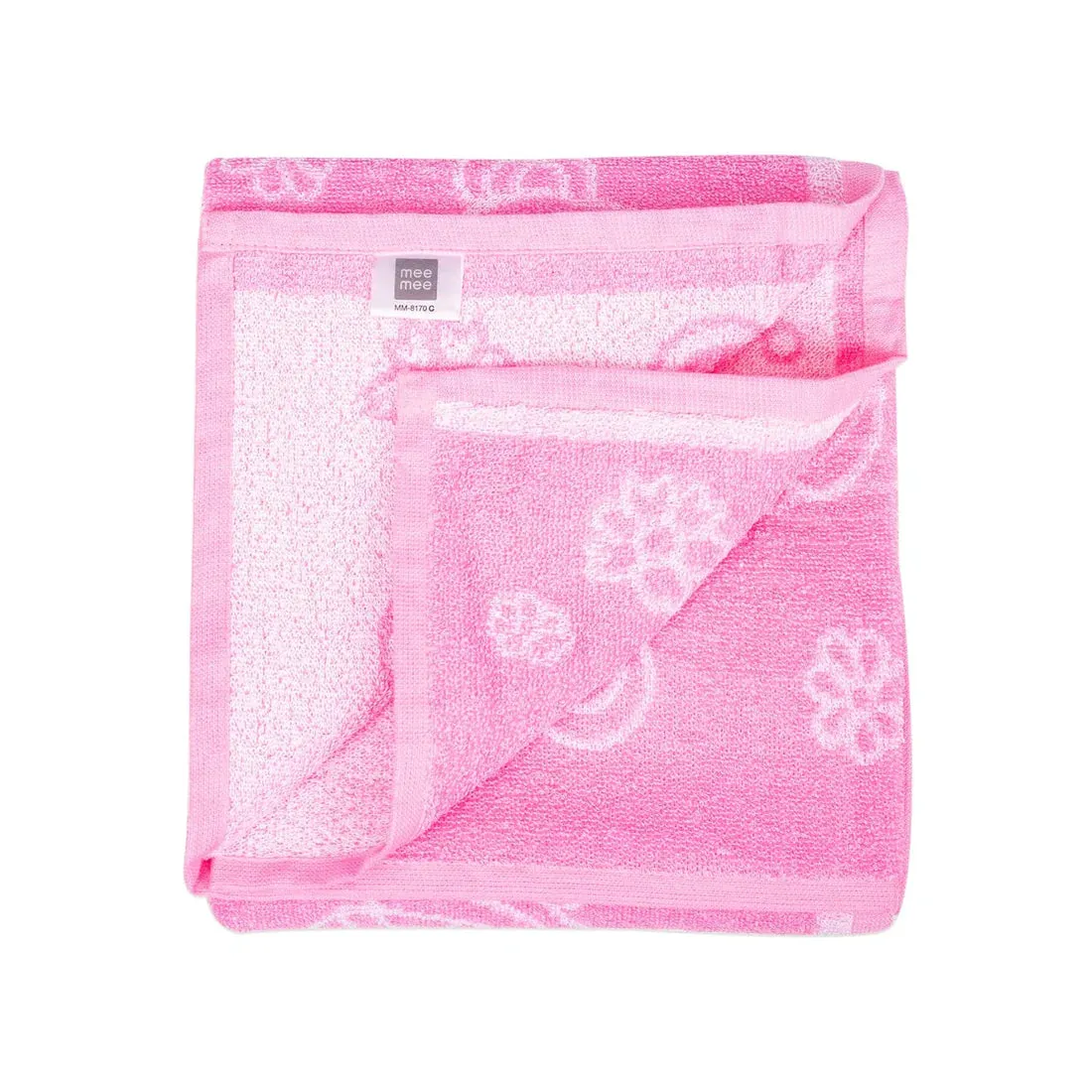 Mee Mee Soft Absorbent Bamboo Cotton Baby Towel | Reversible Baby Towel With Quick Absorb (Pink)