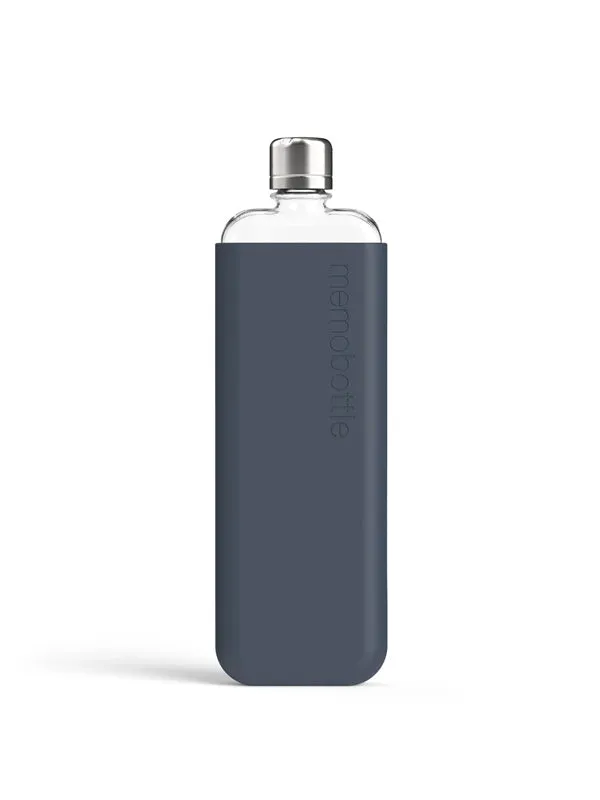 memobottle™ Slim Silicone Sleeve in Midnight Blue Color