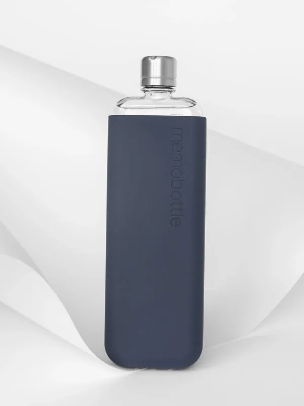 memobottle™ Slim Silicone Sleeve in Midnight Blue Color