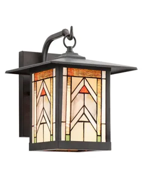 Mission Craftsman Stained Glass Wall Sconce - Logan