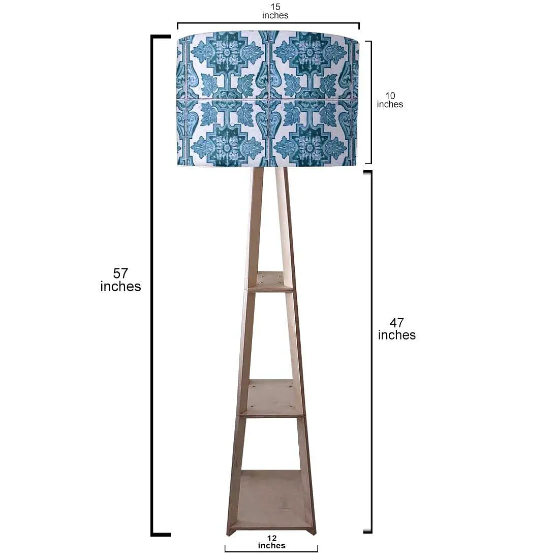 Modern Floor Lamps - Blue Tiles Pattern