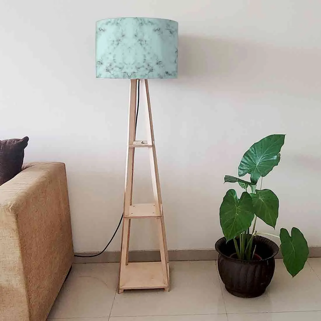 Modern Floor Lamps - Green Color Designer Marble Pastle