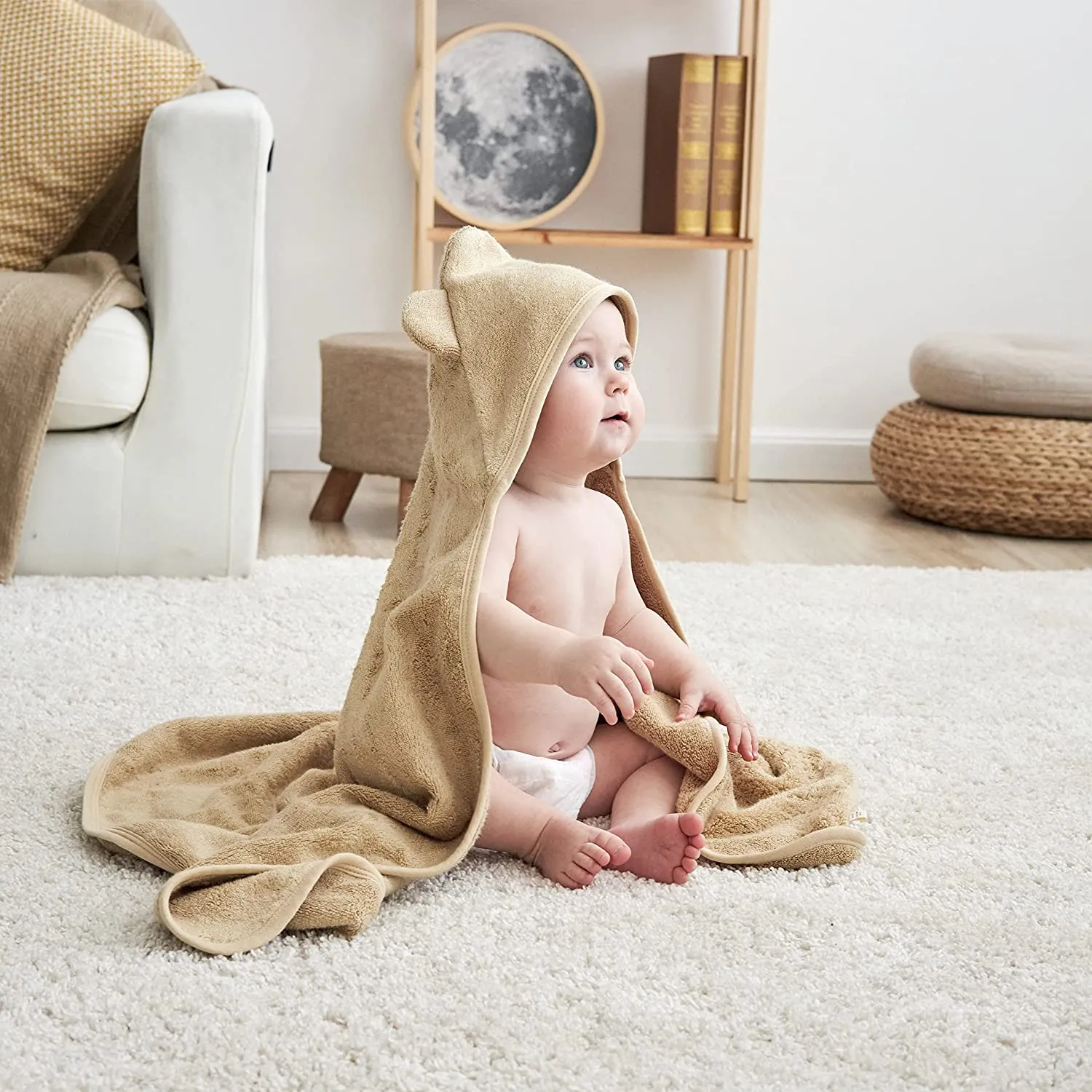 Munich Blue Hooded Towel - Wild Oats