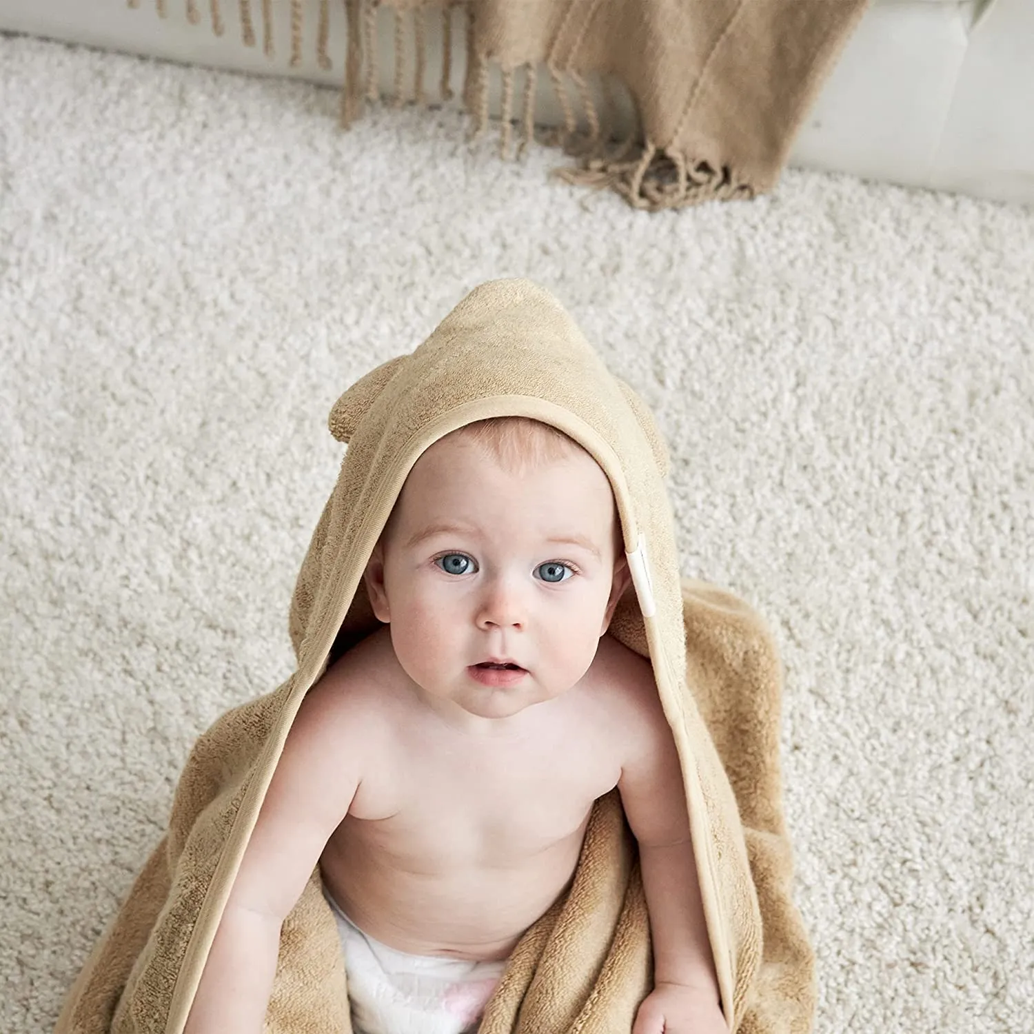 Munich Blue Hooded Towel - Wild Oats