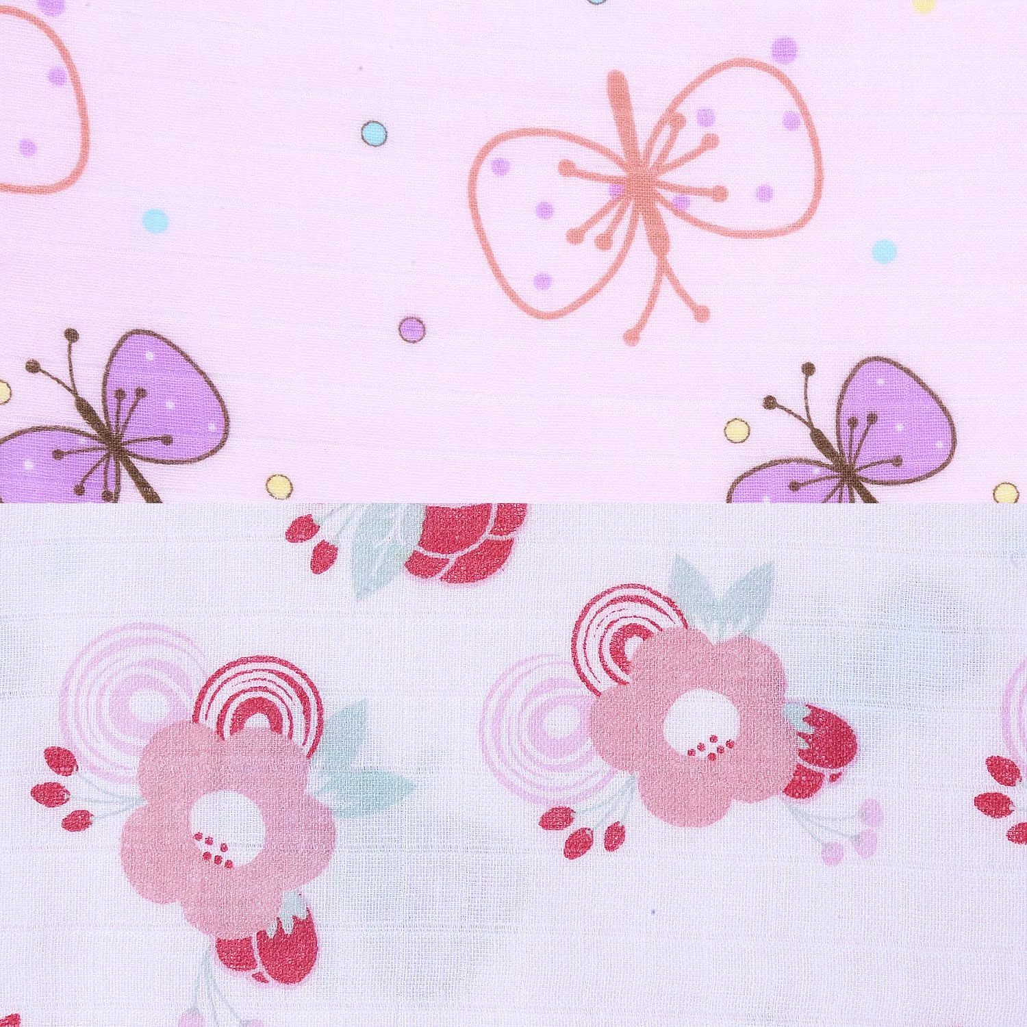 Muslin Blanket - 6 Layered - Butterfly/Floral Print