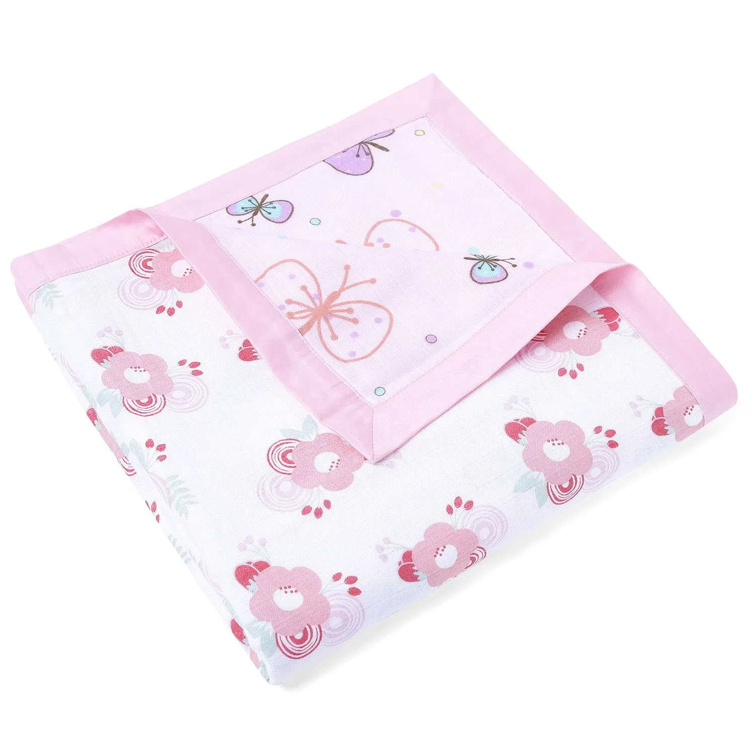 Muslin Blanket - 6 Layered - Butterfly/Floral Print