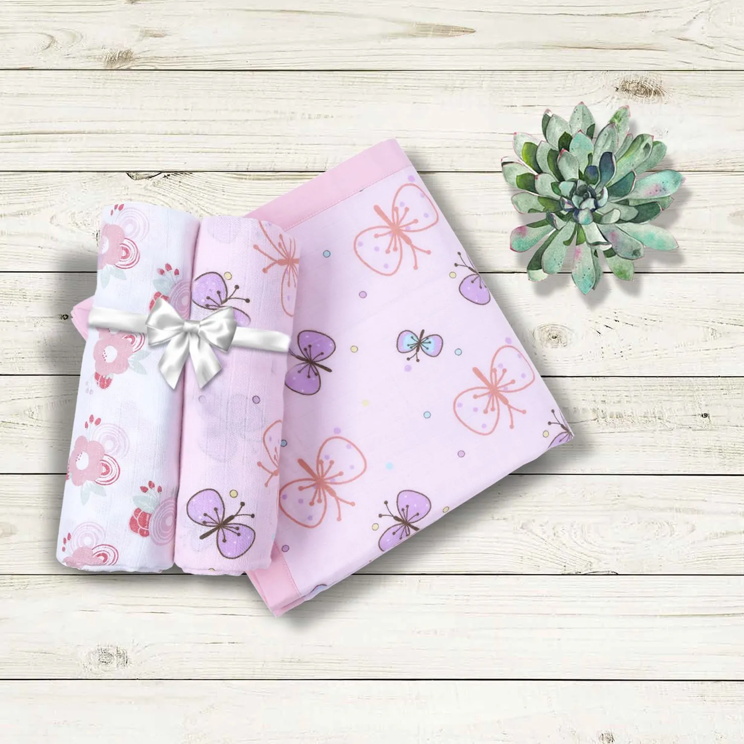 Muslin Blanket - 6 Layered - Butterfly/Floral Print