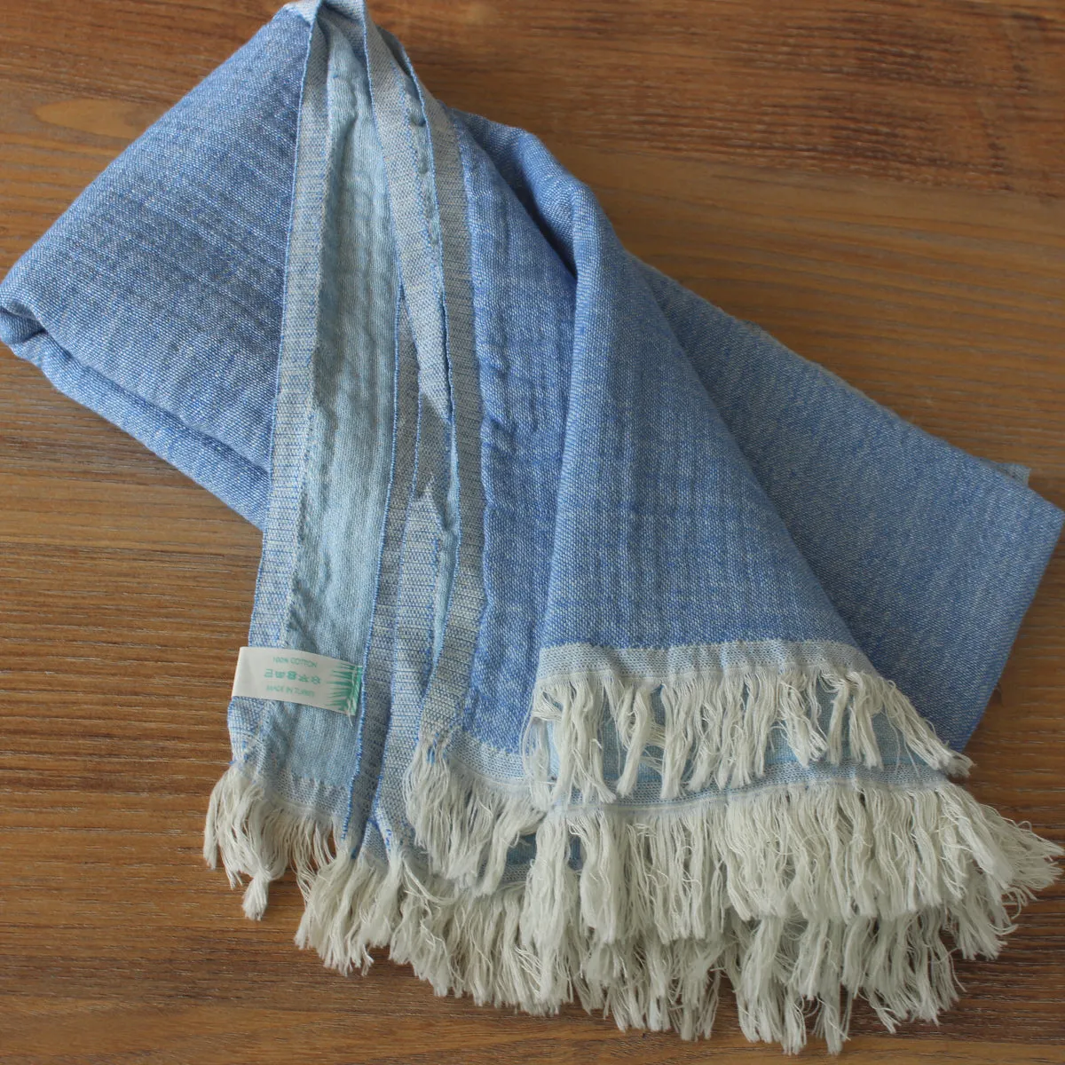 Muslin Blue Turkish towel